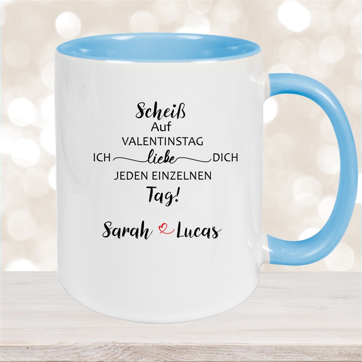 Tasse Spruch Valentinstag #23 Keramik versch. Farben