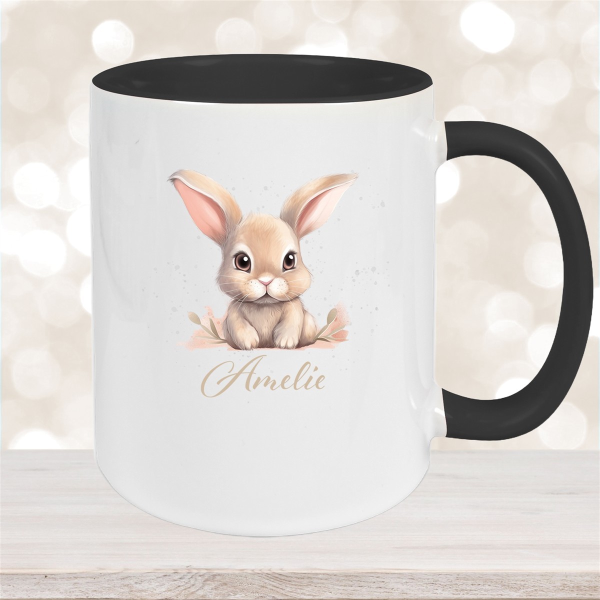 Tasse Ostern - Hase #7 Wunschnamen Keramik personalisiert versch. Farben
