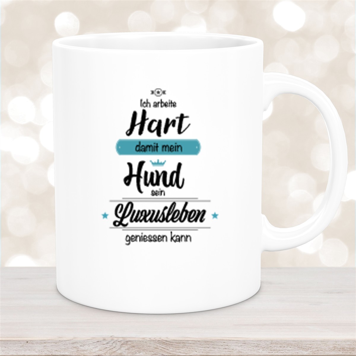 Tasse Wunschname Spruch-Hund #1 Keramik versch. Farben