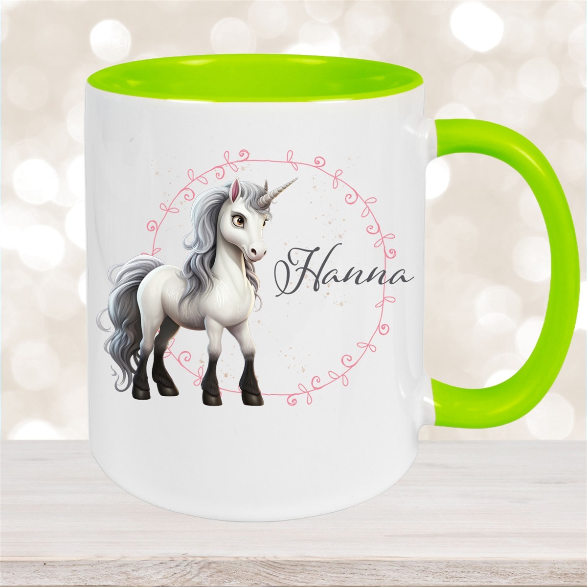 Tasse Einhorn #6 Wunschname Keramik Kinderbecher personalisiert versch. Farben