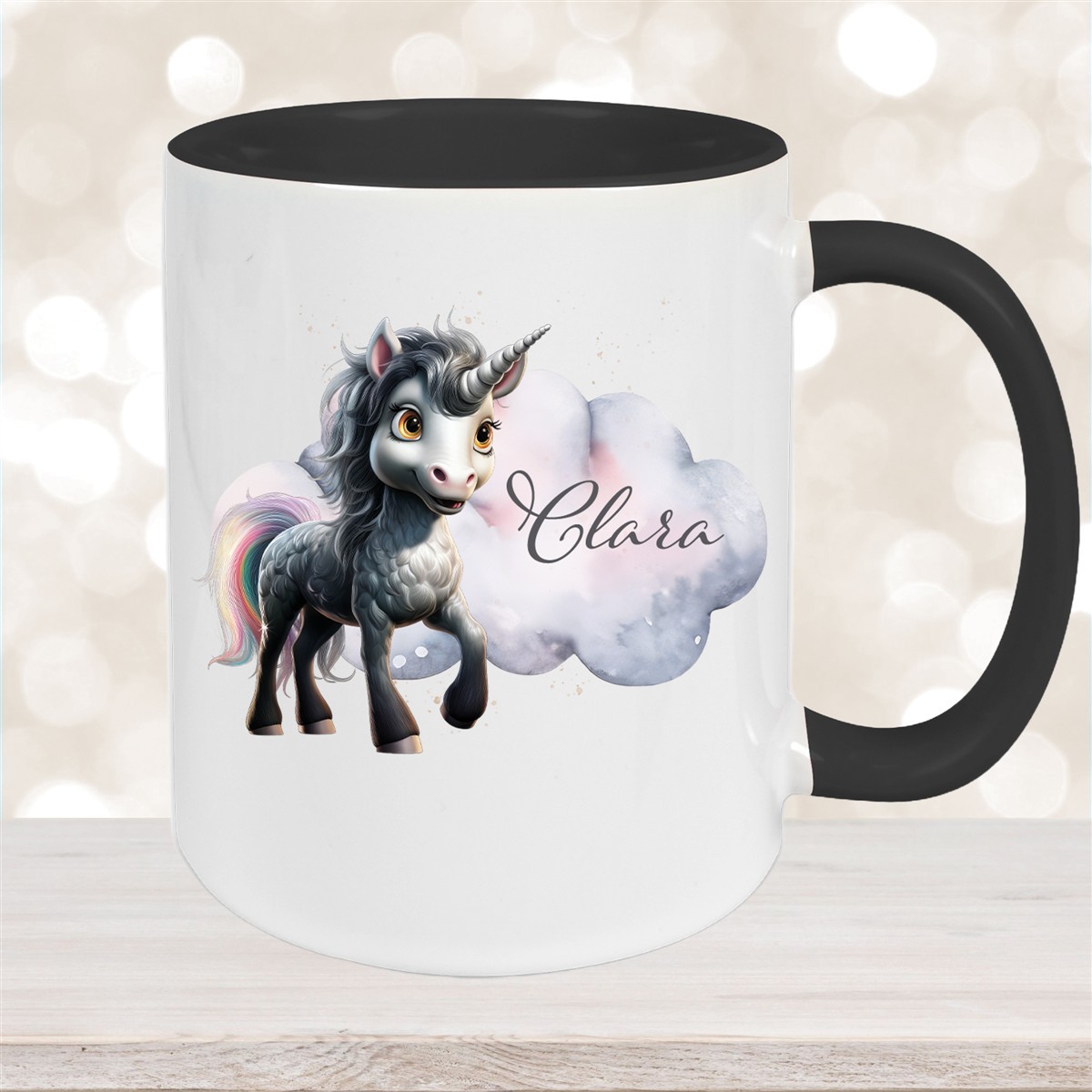 Tasse Einhorn #7 Wunschname Keramik Kinderbecher personalisiert versch. Farben