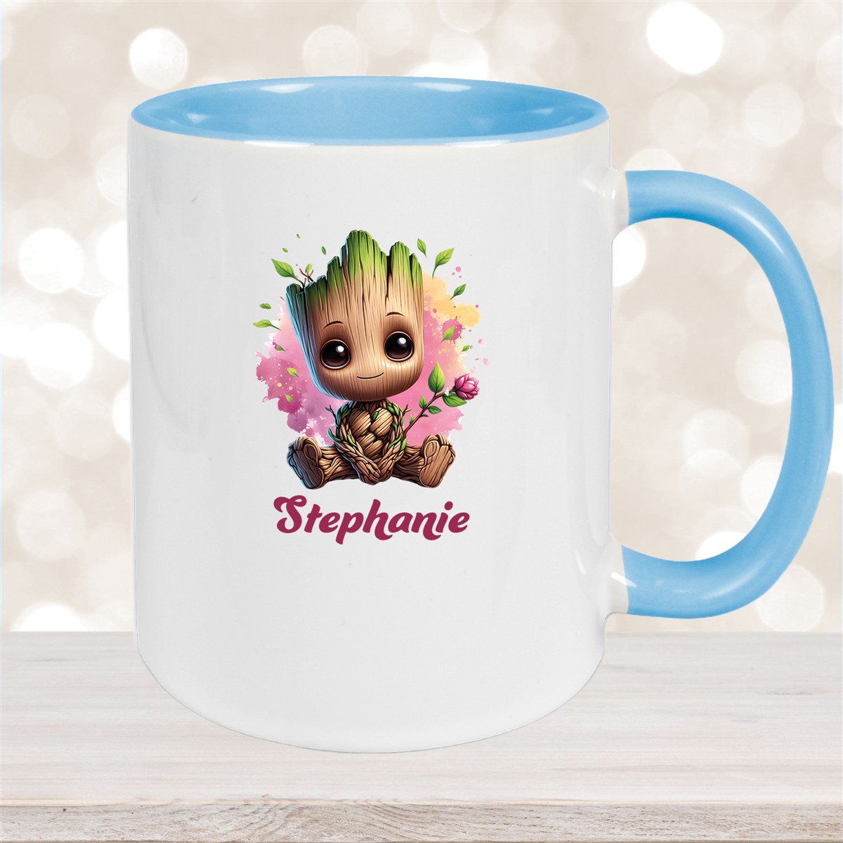 Tasse Baby-Groot #3 Wunschname Keramik Kinderbecher personalisiert versch. Farben