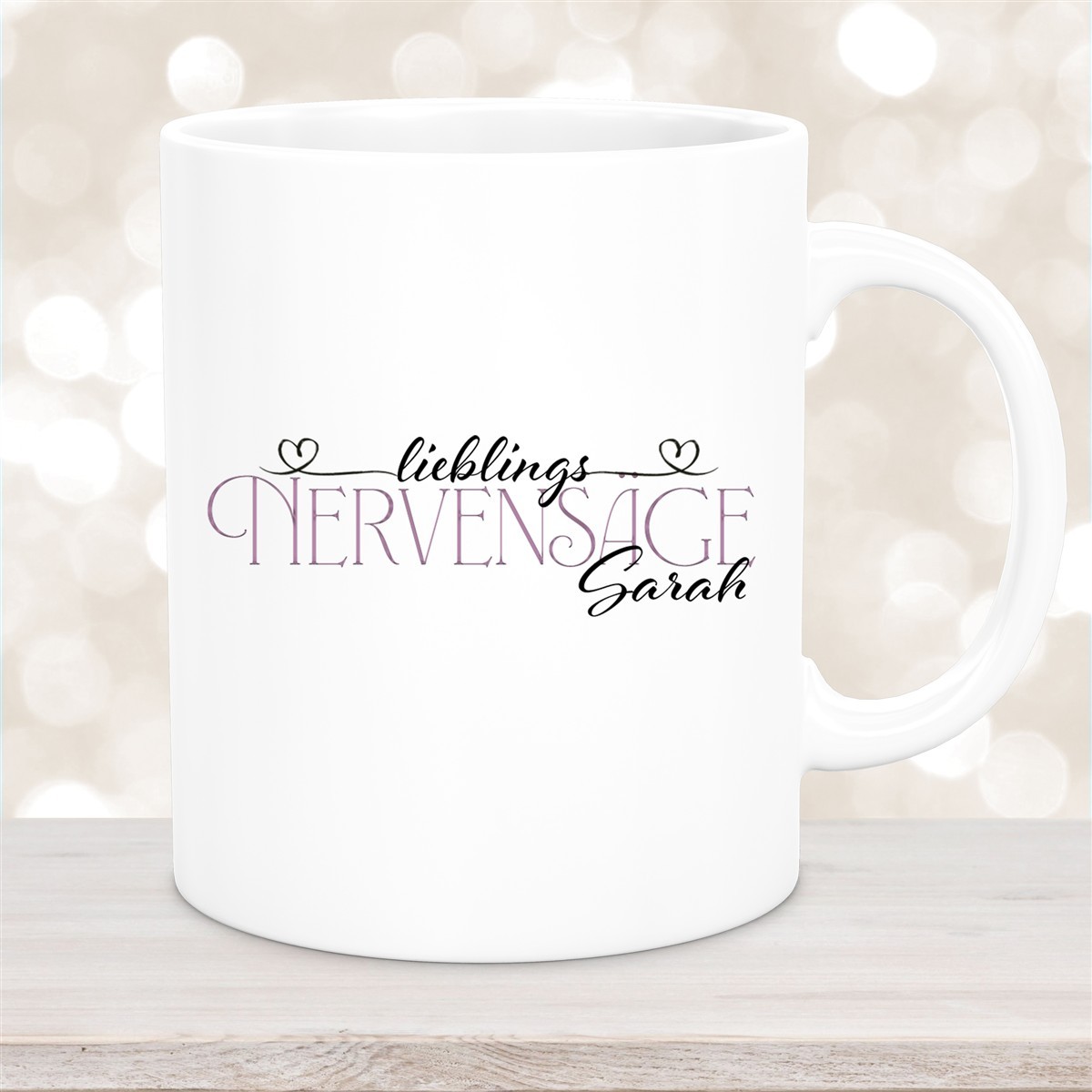 Tasse Wunschname Lieblings-Nervensäge #1 personalisiert Keramik Becher versch. Farben