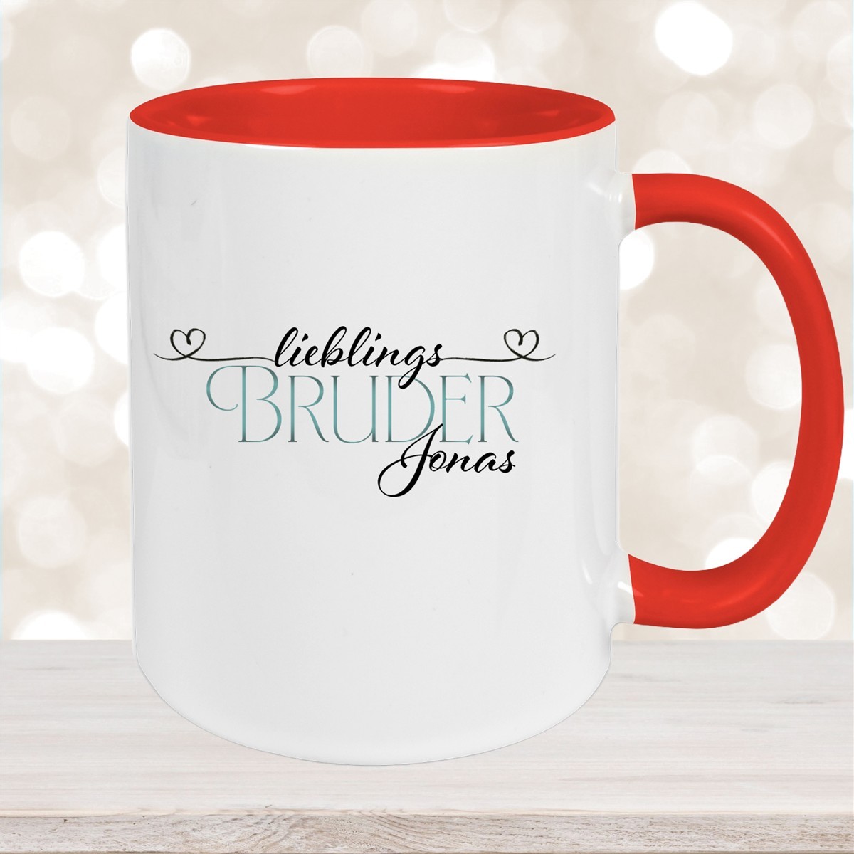 Tasse Wunschname Lieblings-Bruder #1 personalisiert Keramik Becher versch. Farben