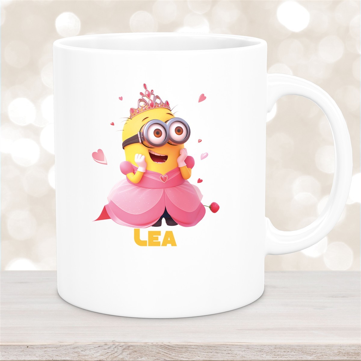 Tasse Minions Kinder Minion #7 Prinzessin Wunschname Keramik Kinderbecher personalisiert versch. Farben