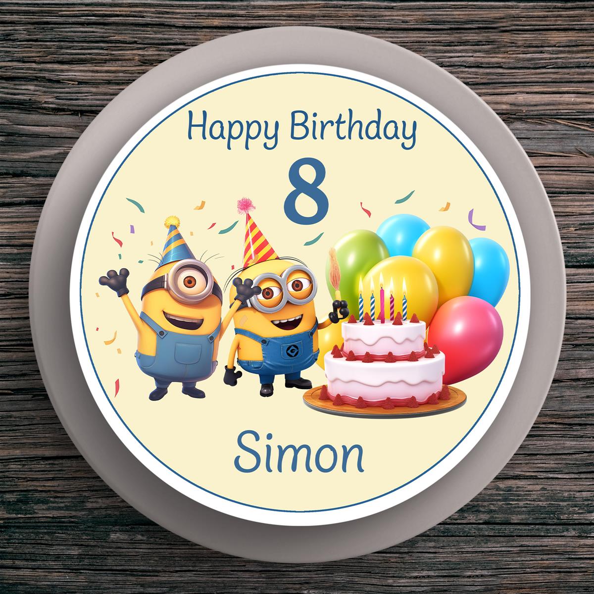 Tortenaufleger Geburtstag Minions #1 – Magische Kuchendekoration für Kindergeburtstage