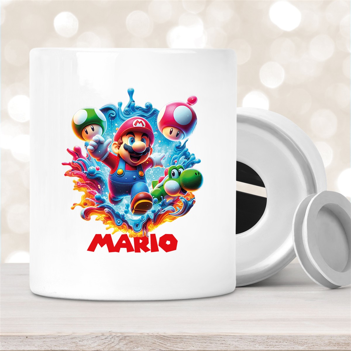 Spardose Super Mario #8 Wunschname personalisiert