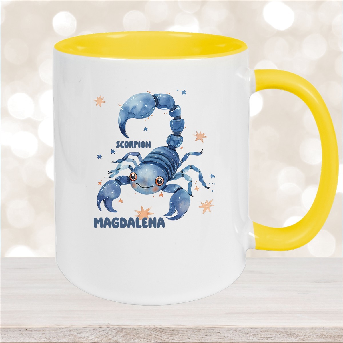 Tasse Sternzeichen Kinder Scorpion #1 Wunschname Keramik Kinderbecher personalisiert versch. Farben