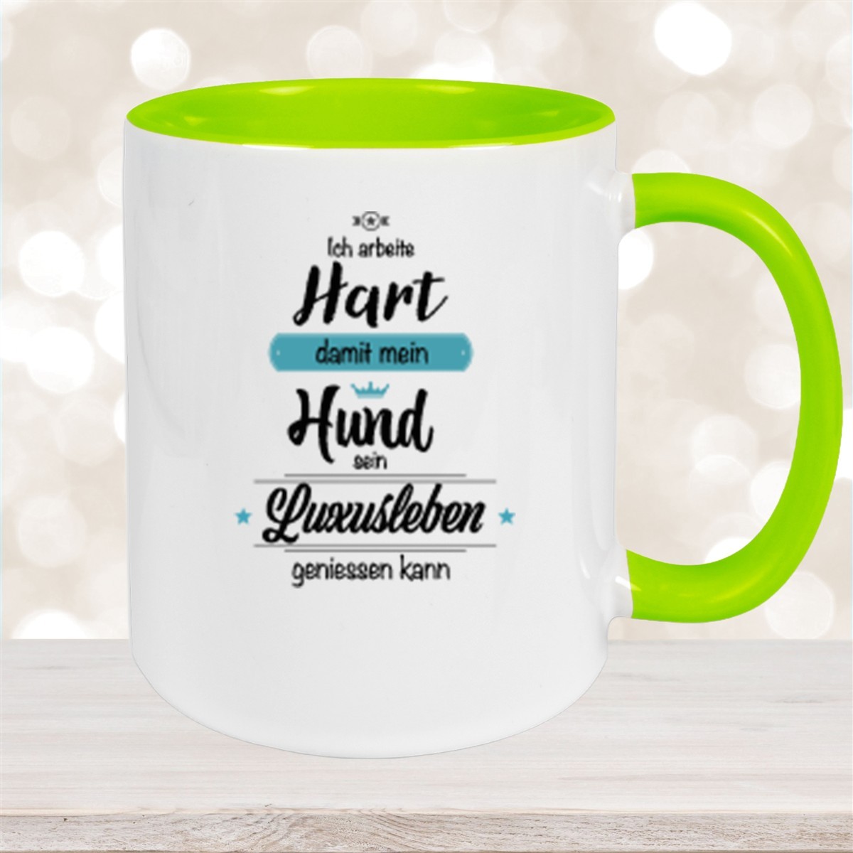 Tasse Wunschname Spruch-Hund #1 Keramik versch. Farben