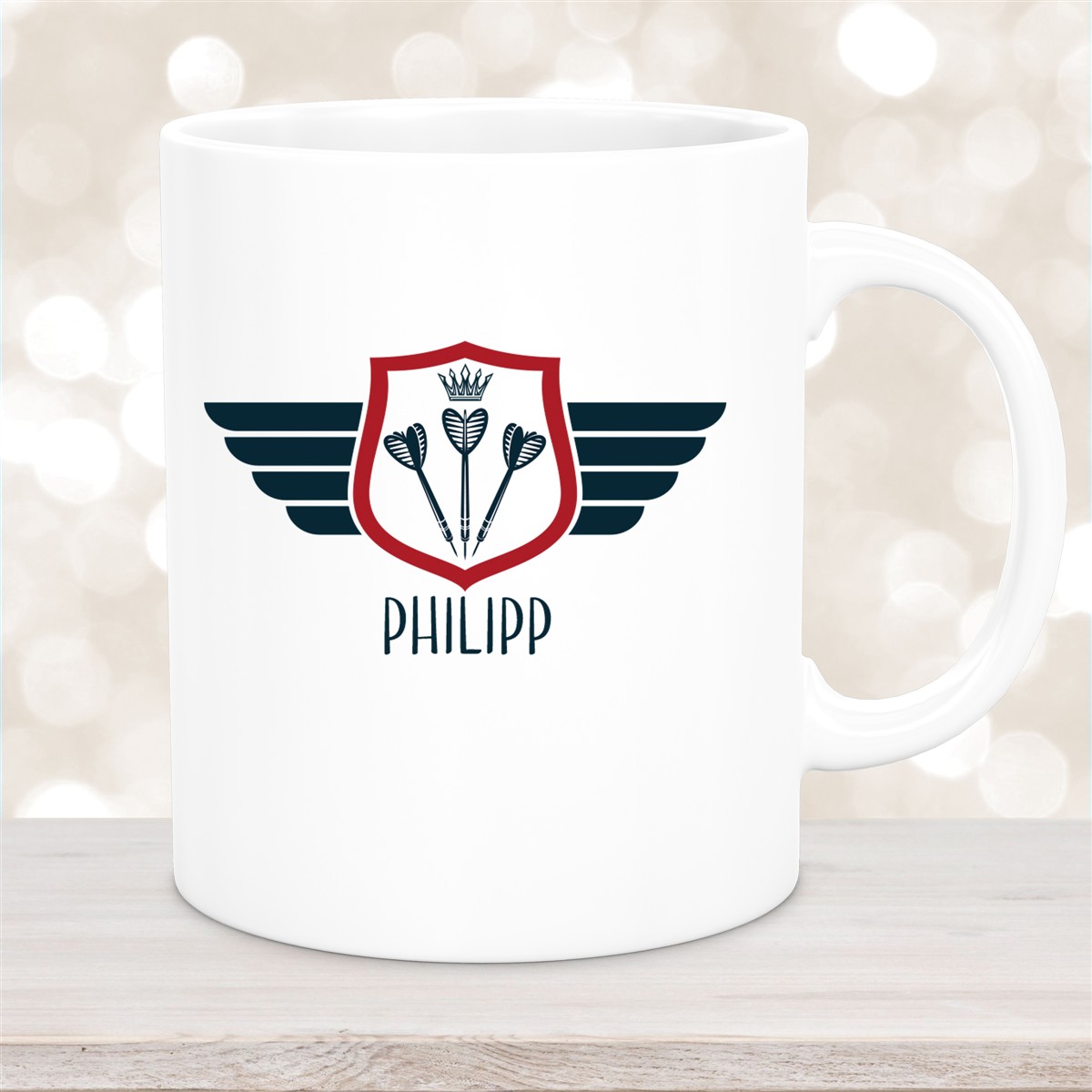 Tasse Dart #2 Wunschname Keramik Kinderbecher personalisiert versch. Farben