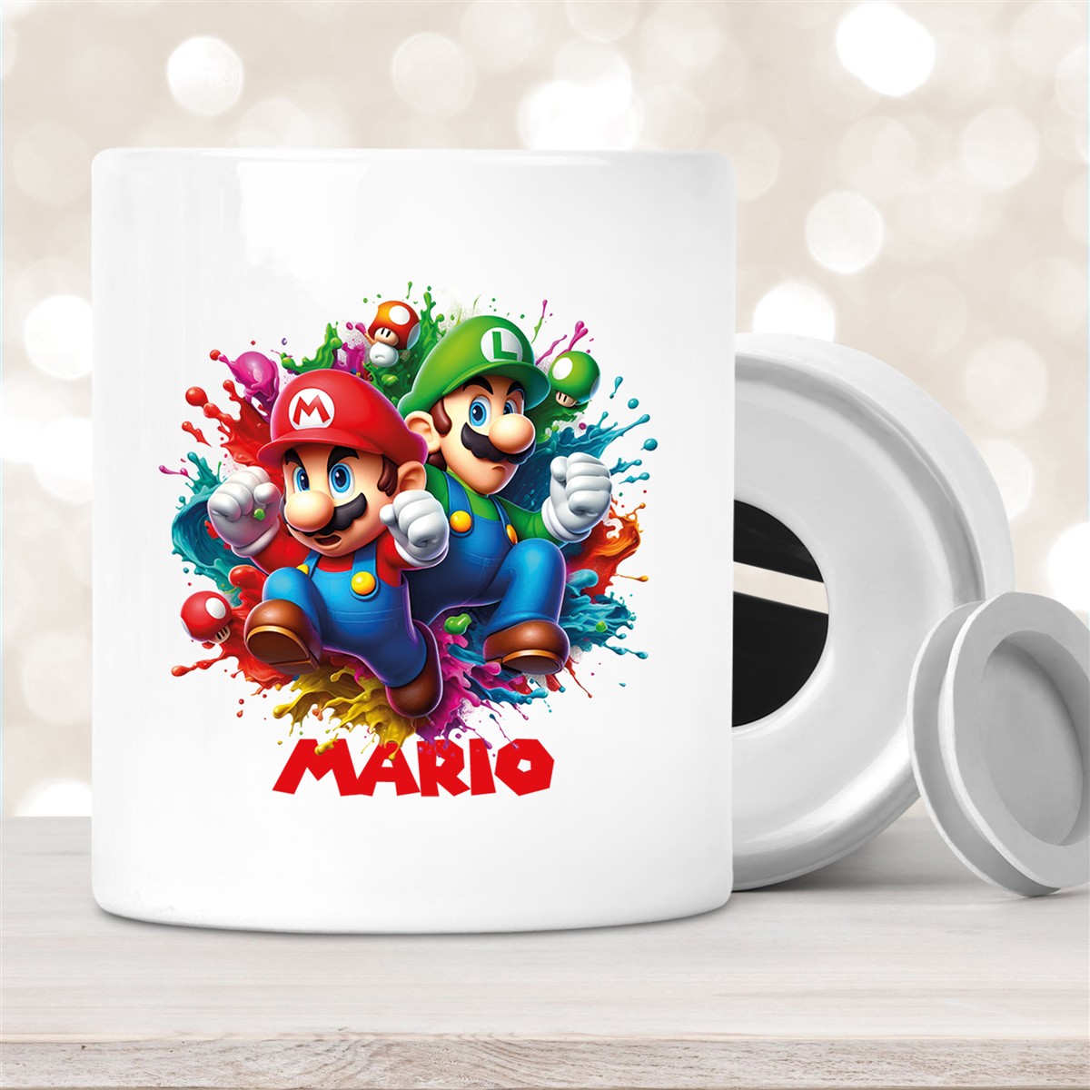 Spardose Super Mario #3 Wunschname personalisiert