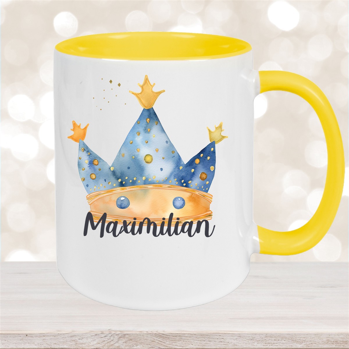 Tasse Prinz Krone #1 Wunschname Keramik Kinderbecher personalisiert versch. Farben
