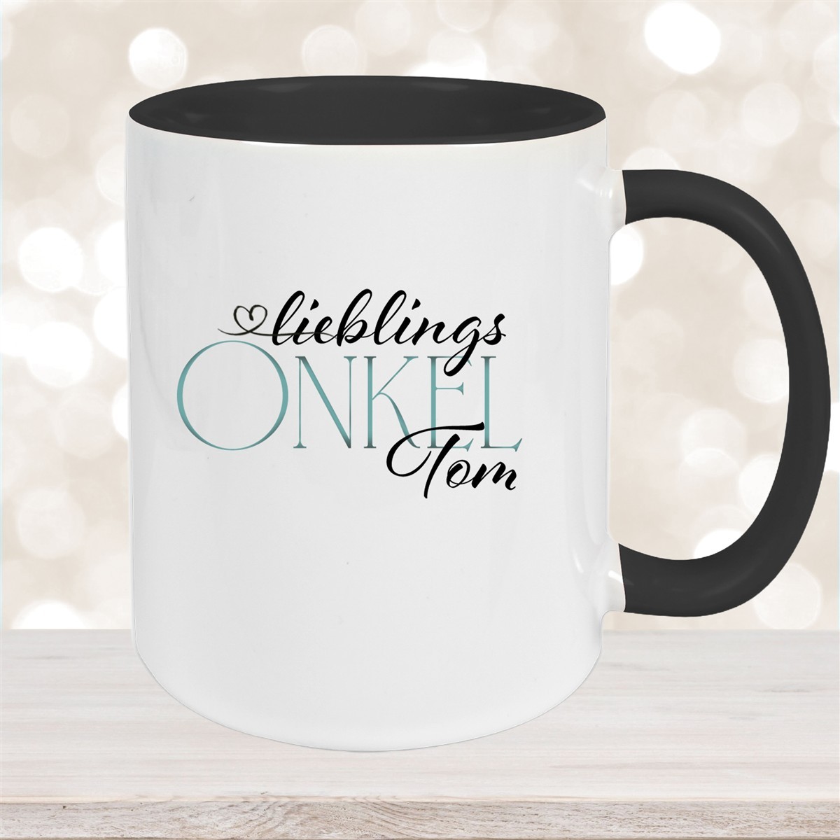Tasse Wunschname Lieblings-Onkel #1 personalisiert Keramik Becher versch. Farben
