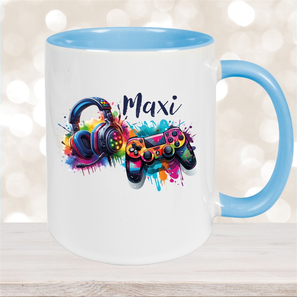Tasse Gamer #3 Wunschname Keramik Kinderbecher personalisiert versch. Farben