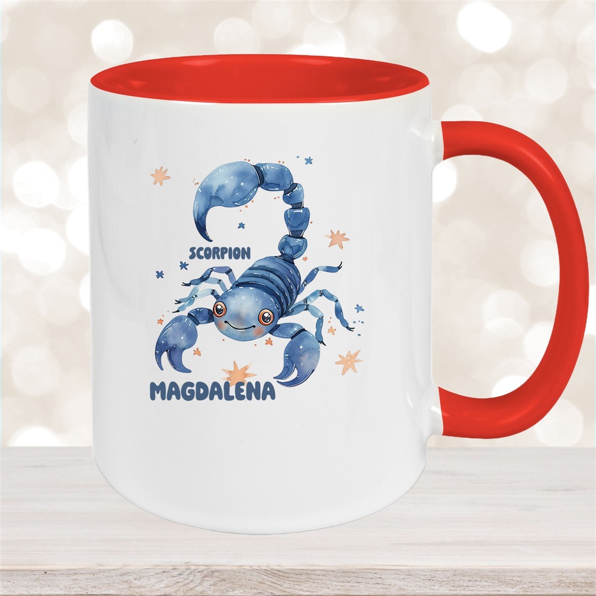 Tasse Sternzeichen Kinder Scorpion #1 Wunschname Keramik Kinderbecher personalisiert versch. Farben