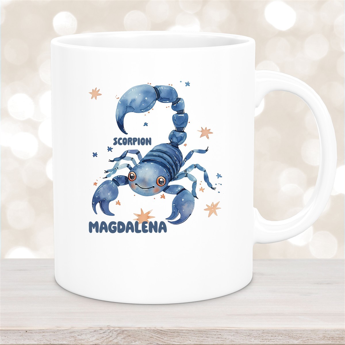 Tasse Sternzeichen Kinder Scorpion #1 Wunschname Keramik Kinderbecher personalisiert versch. Farben