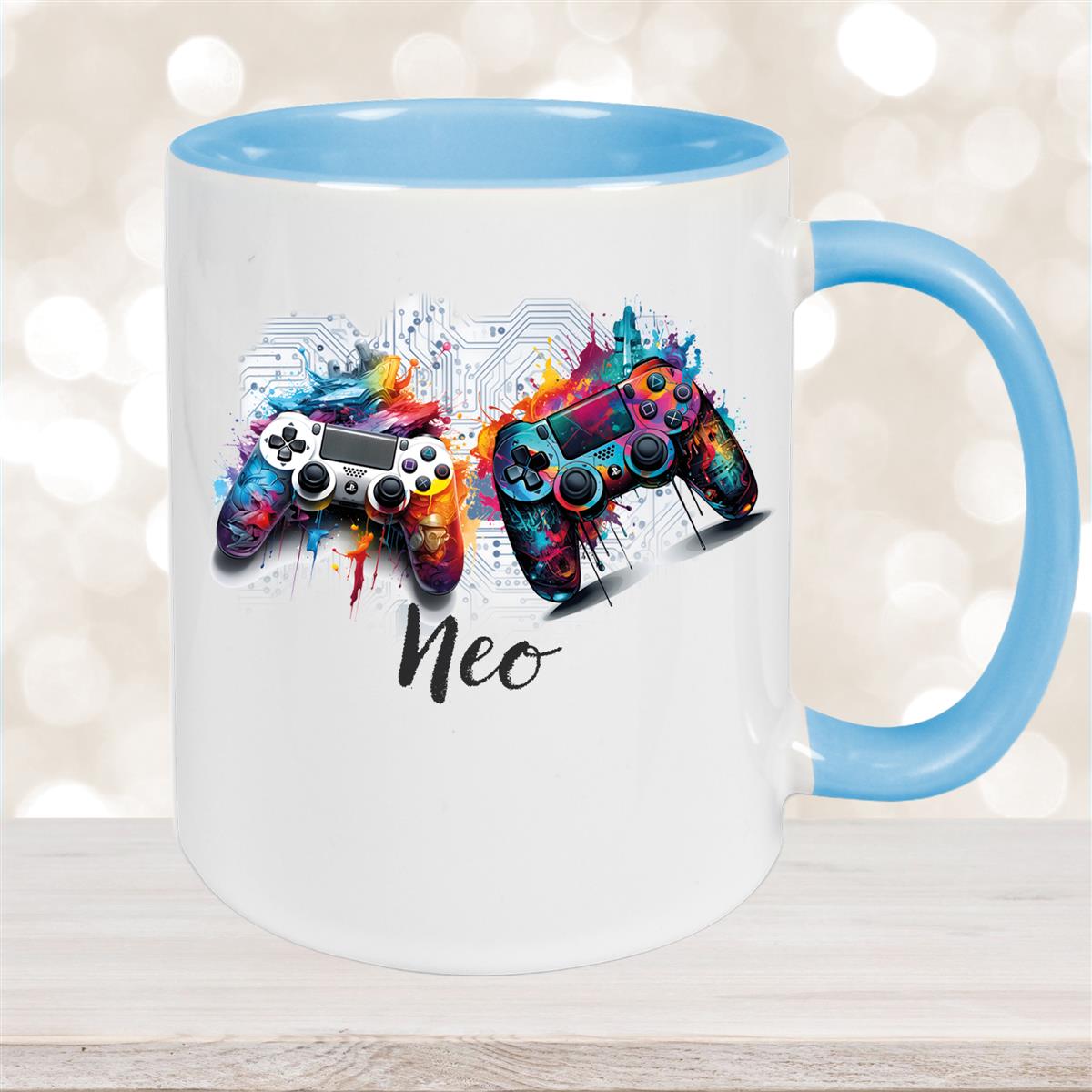 Tasse Gamer #1 Wunschname Keramik Kinderbecher personalisiert versch. Farben