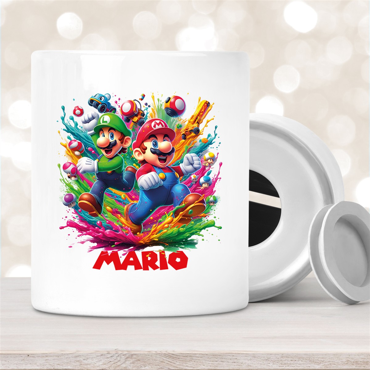 Spardose Super Mario #6 Wunschname personalisiert
