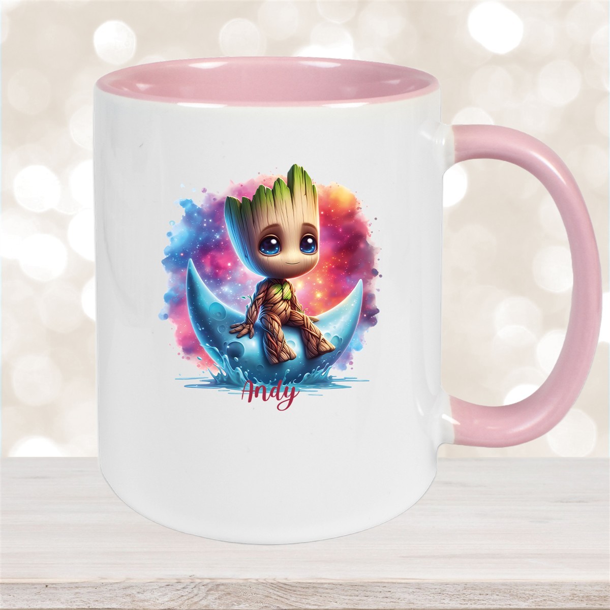 Tasse Wunschname Baby-Groot #7 Keramik Kinderbecher personalisiert versch. Farben