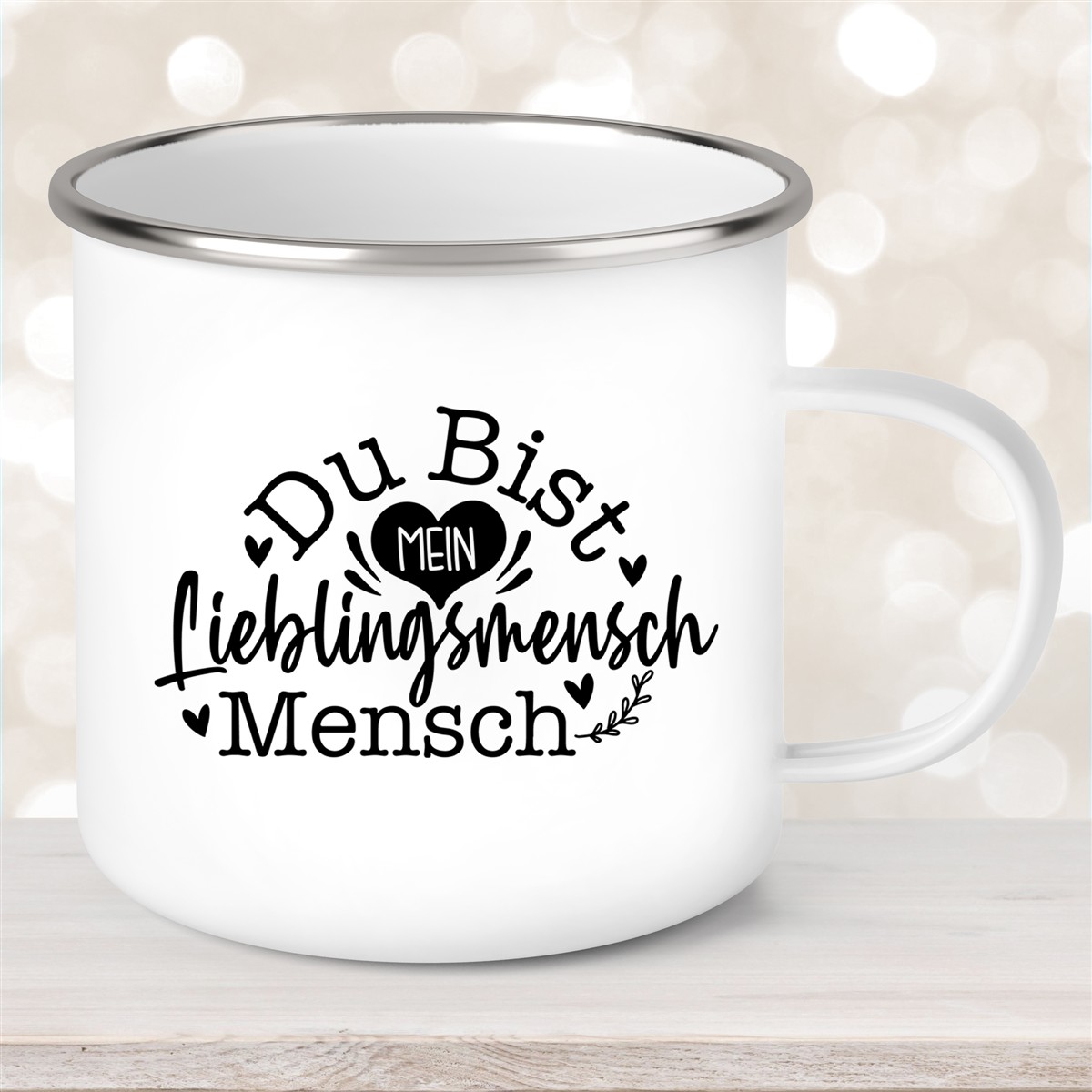 Tasse Spruch Valentinstag #14 Wunschnamen Emaille personalisiert 