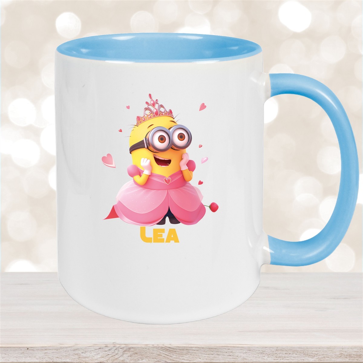 Tasse Minions Kinder Minion #7 Prinzessin Wunschname Keramik Kinderbecher personalisiert versch. Farben
