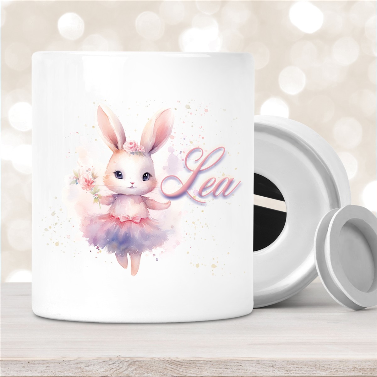 Spardose mit Wunschname Ballerina #4  personalisiert
