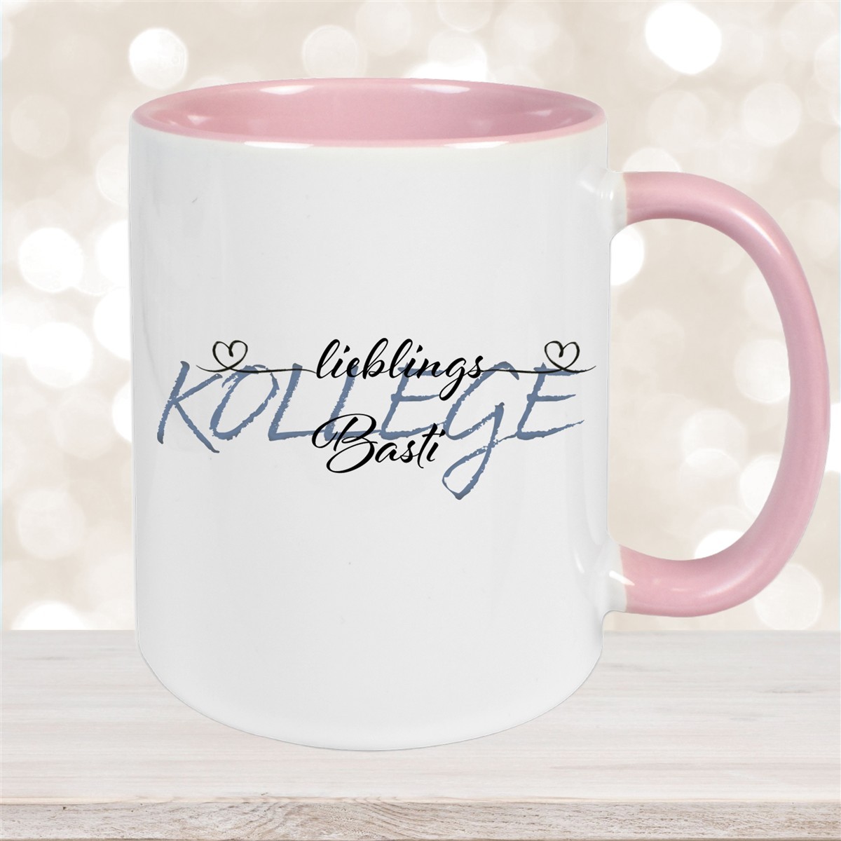Tasse Wunschname Lieblings-Kollege #2 personalisiert Keramik Becher versch. Farben 