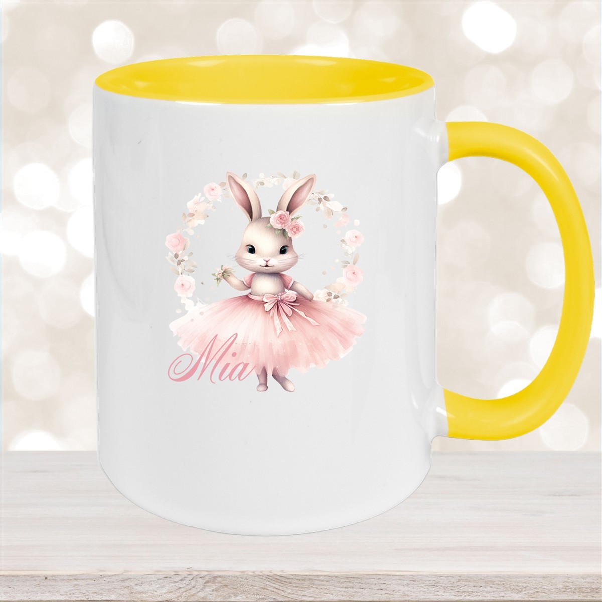Tasse Ballerina #5 Wunschname Keramik Kinderbecher personalisiert versch. Farben