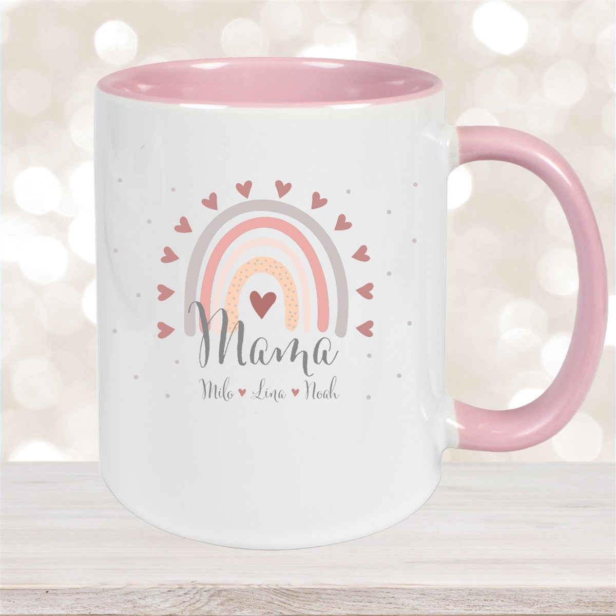 Tasse Muttertag #9 Wunschnamen Keramik Personalisiert versch. Farben
