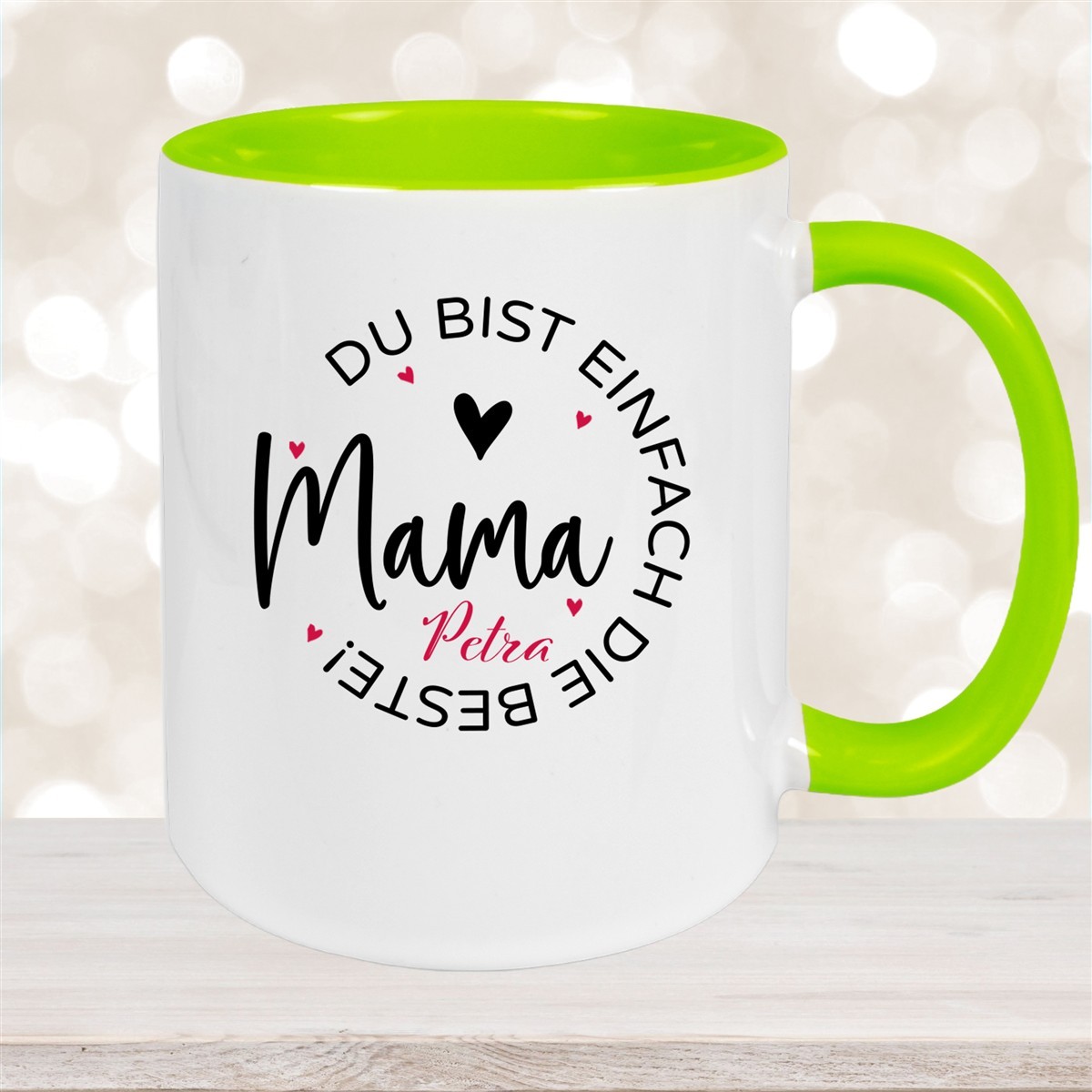 Tasse Muttertag #13 Wunschnamen Keramik Personalisiert versch. Farben