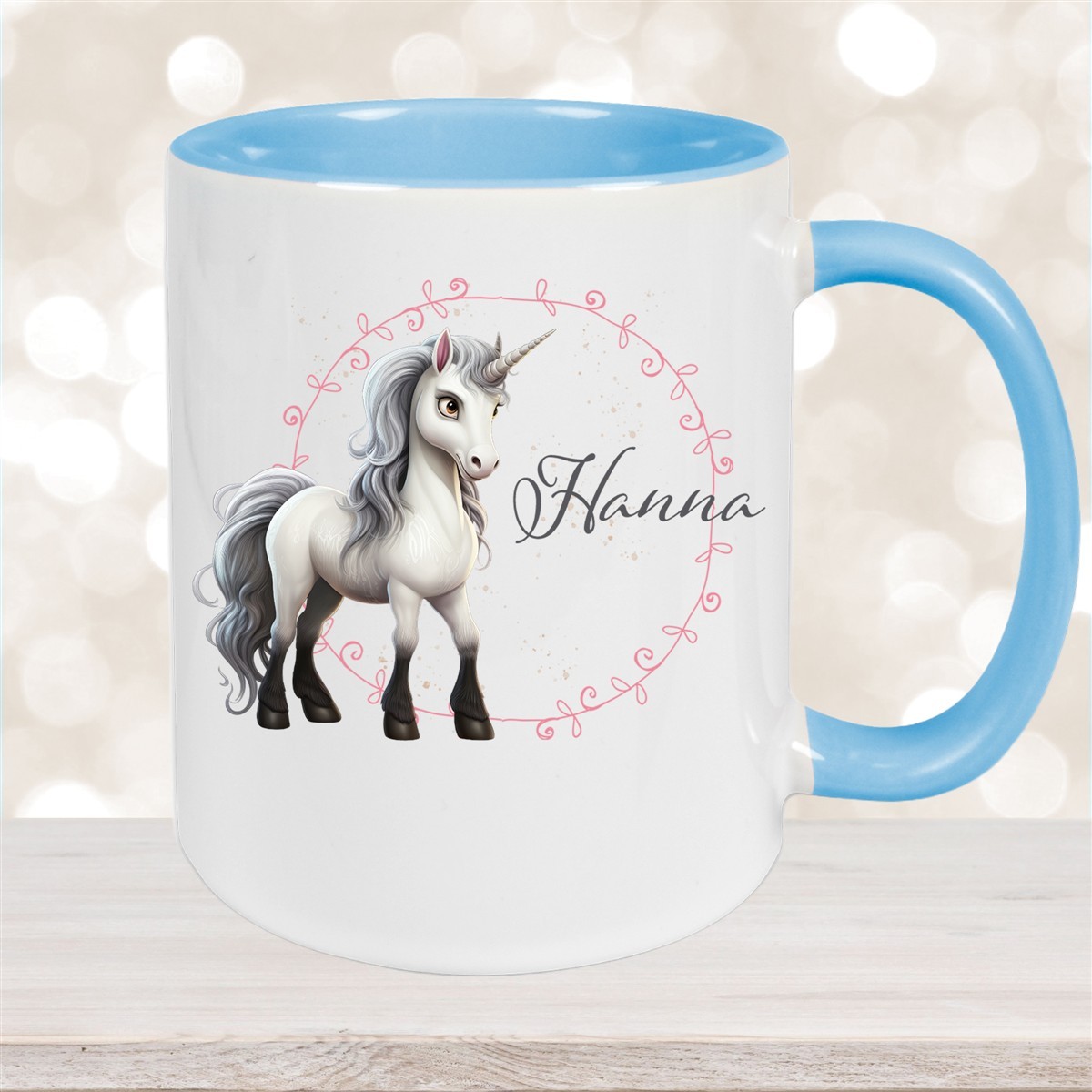 Tasse Einhorn #6 Wunschname Keramik Kinderbecher personalisiert versch. Farben