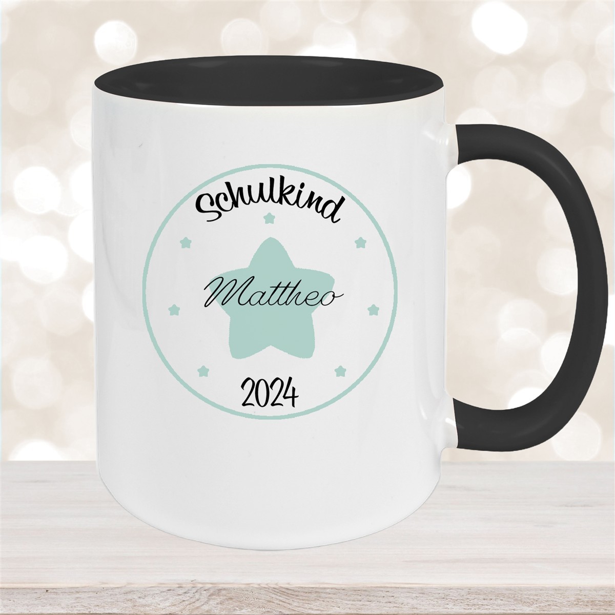 Tasse Schulkind #01 Wunschname Keramik Kinderbecher Personalisiert versch. Farben