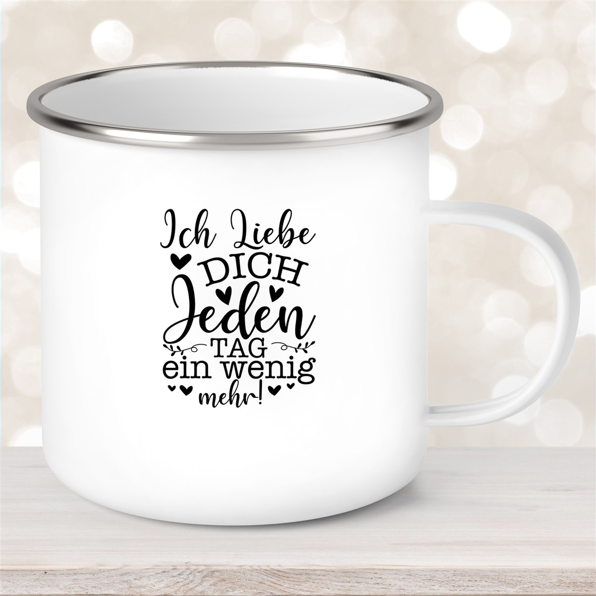 Tasse Spruch Valentinstag #17 Wunschnamen Emaille personalisiert 