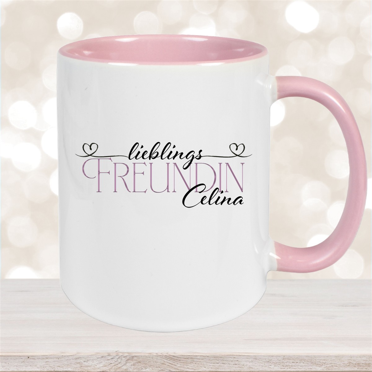 Tasse Wunschname Lieblings-Freundin #1 personalisiert Keramik Becher versch. Farben