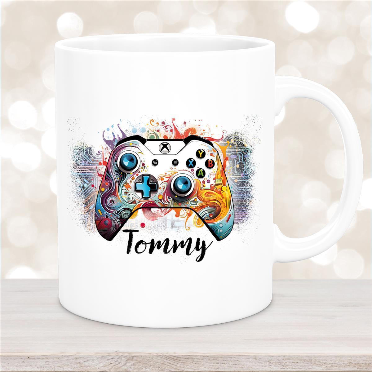Tasse Gamer #2 Wunschname Keramik Kinderbecher personalisiert versch. Farben