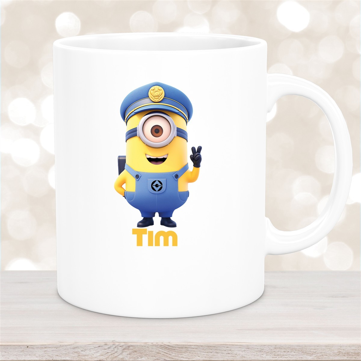 Tasse Minions Kinder Minion #5 Polizei Wunschname Keramik Kinderbecher personalisiert versch. Farben