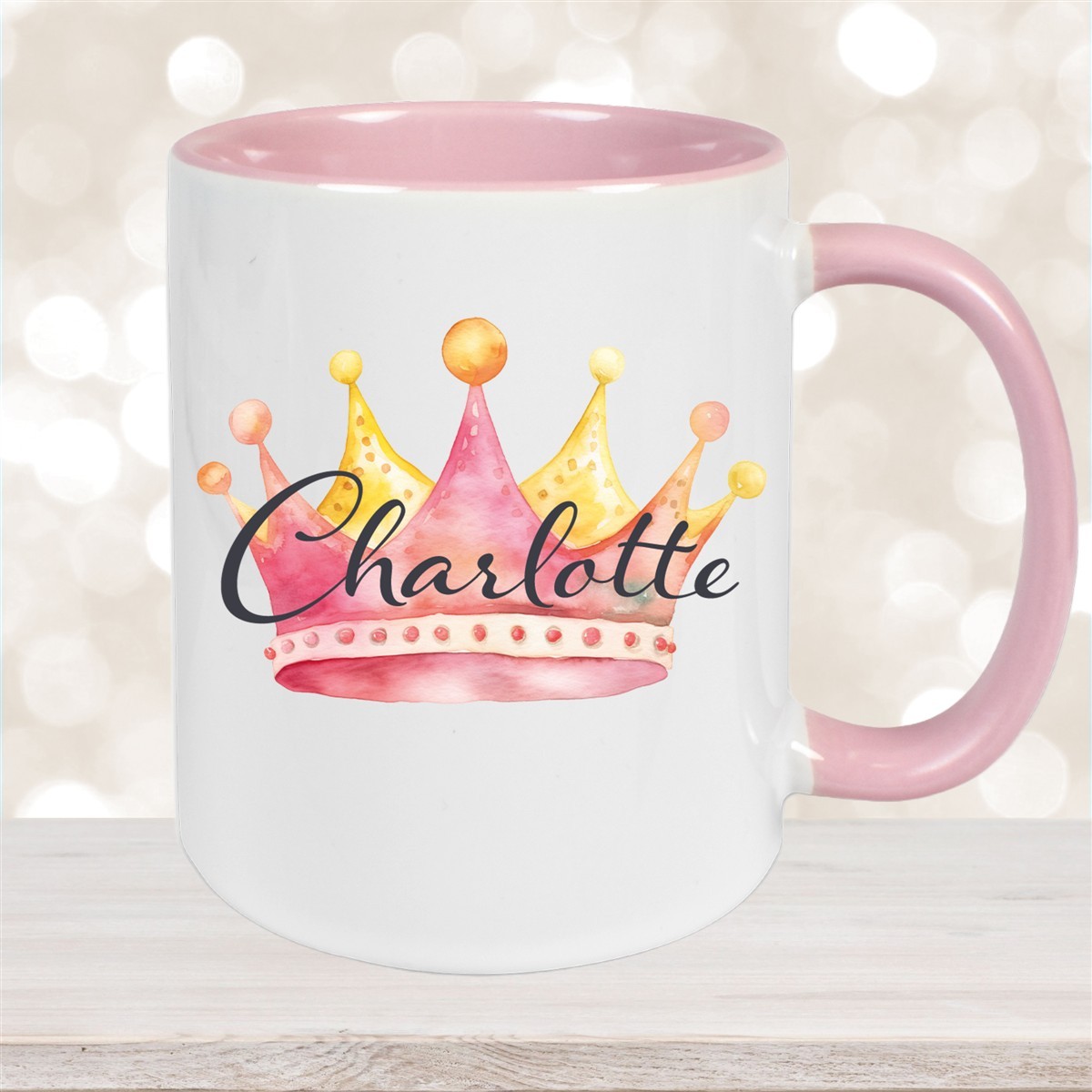 Tasse Krone #2 Wunschname Keramik Kinderbecher personalisiert versch. Farben
