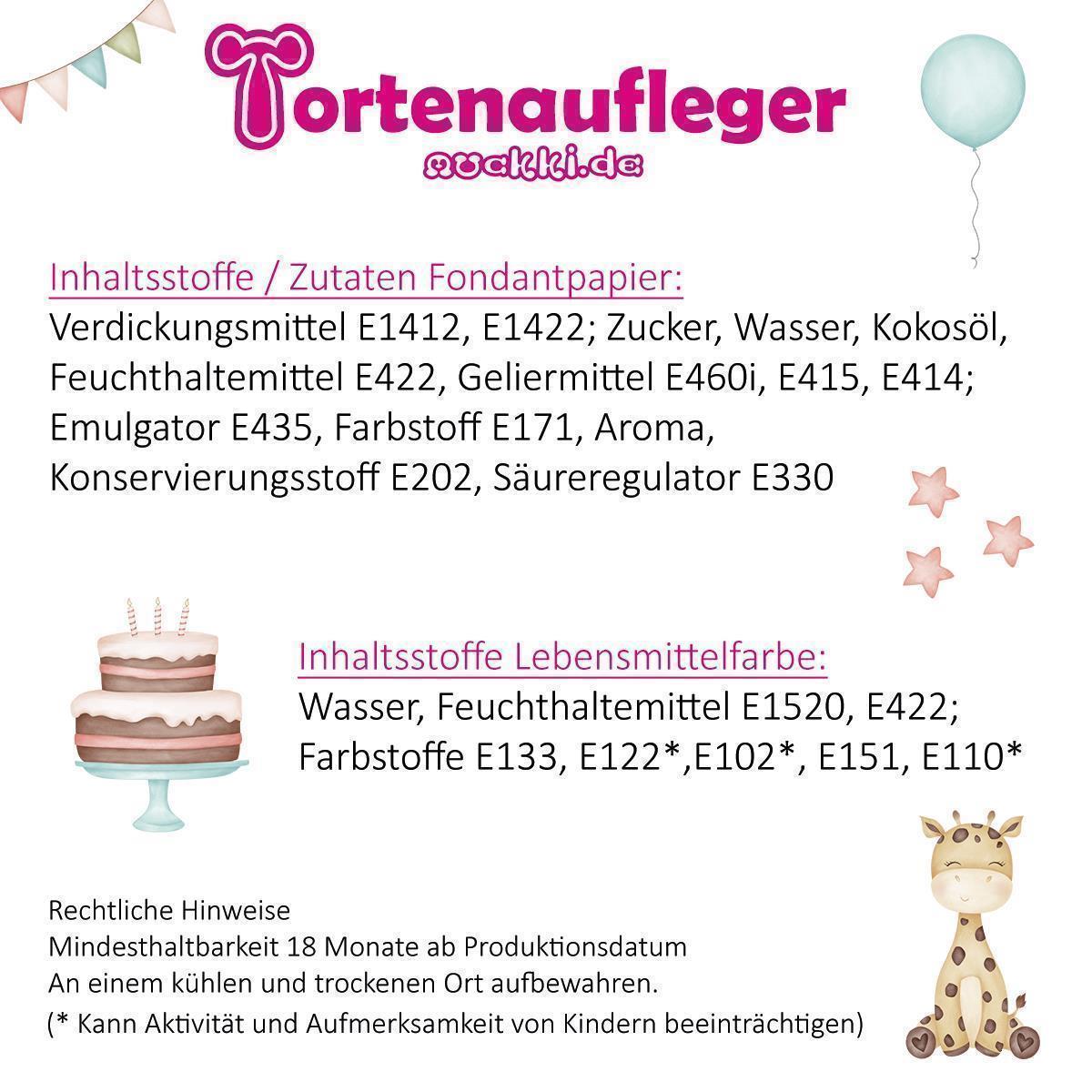 Tortenaufleger Muttertag #4 Personalisierbar (20cm)
