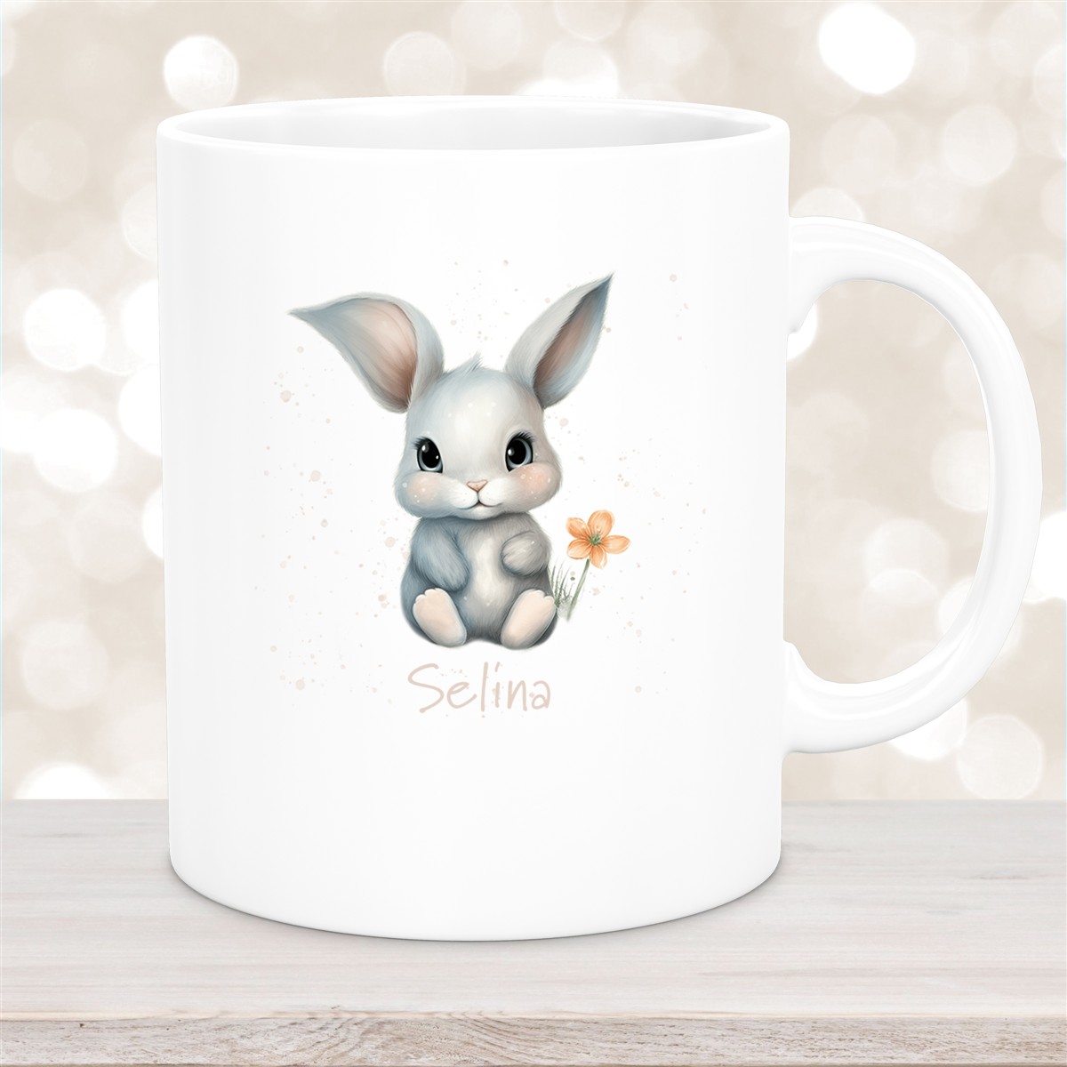 Tasse Ostern - Hase #2 Wunschnamen Keramik personalisiert versch. Farben
