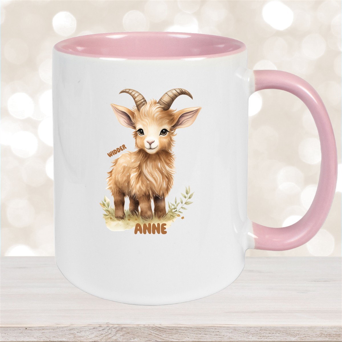 Tasse Sternzeichen Kinder Widder #1 Wunschname Keramik Kinderbecher personalisiert versch. Farben