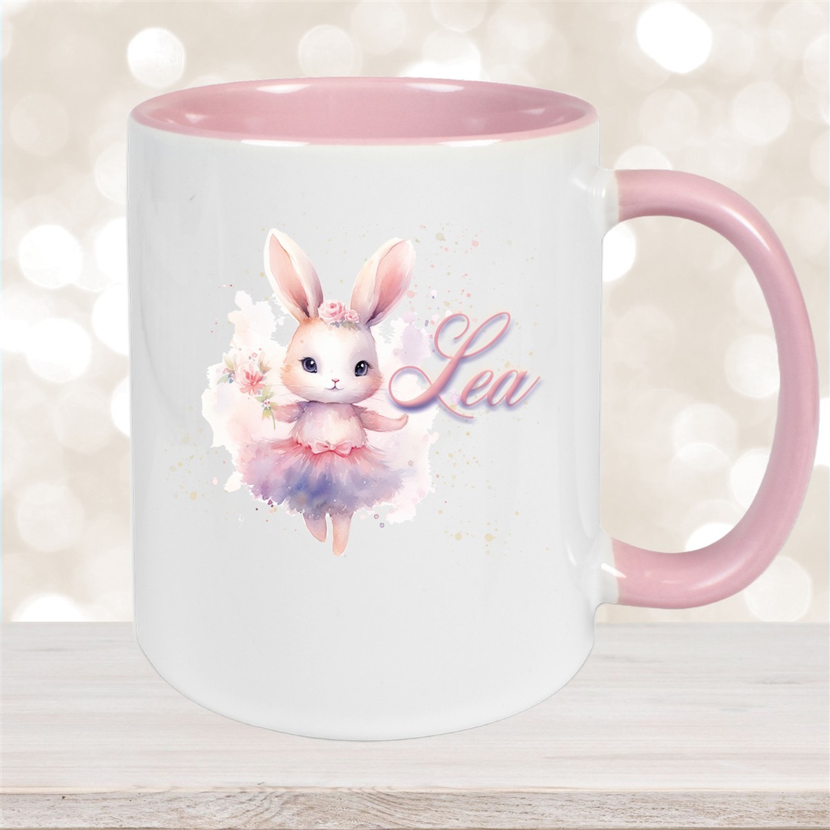Tasse Ballerina #4 Wunschname Keramik Kinderbecher personalisiert versch. Farben