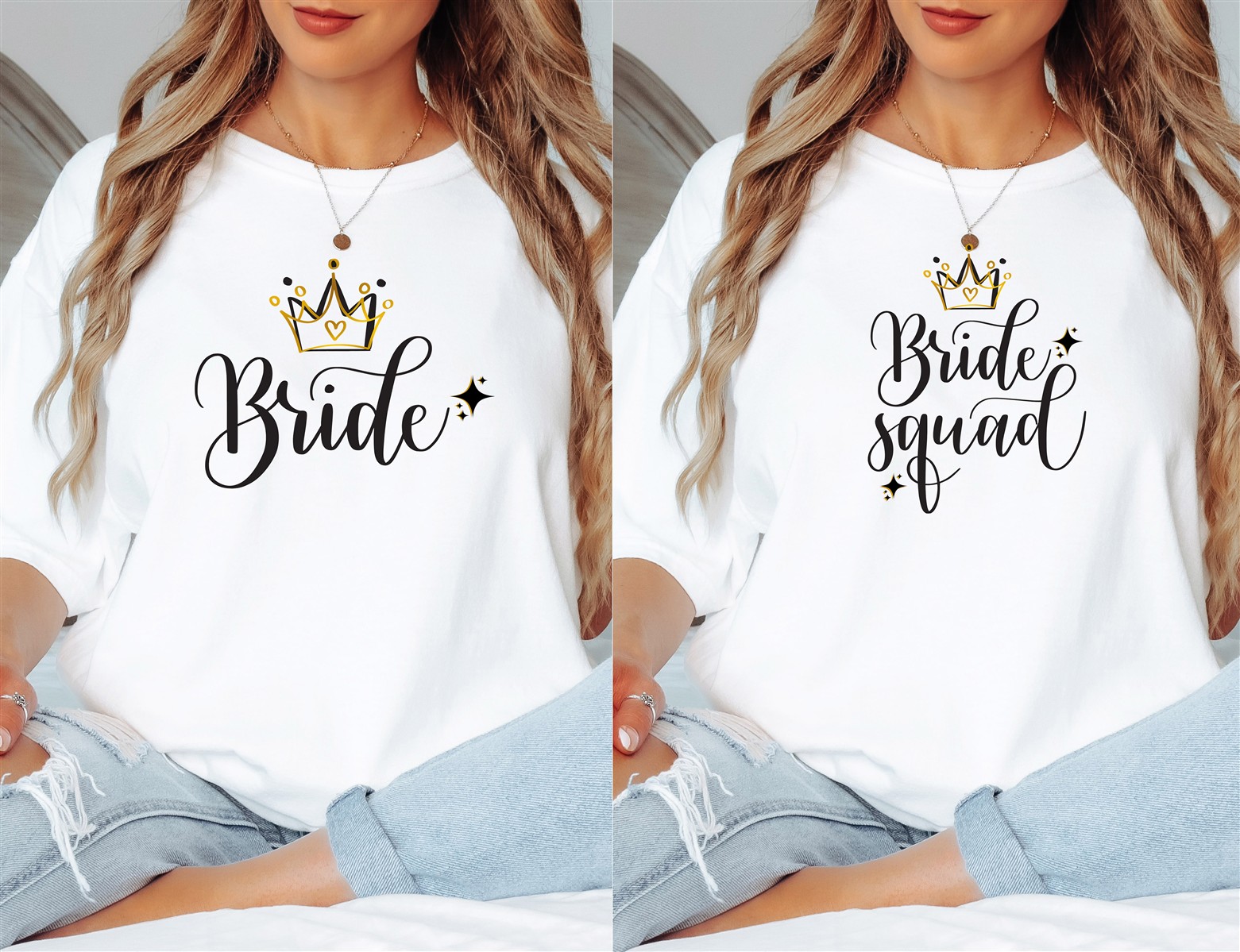 T-Shirt Bride & Bride-Squad #03– Damen-Shirt für den Junggesellinnenabschied