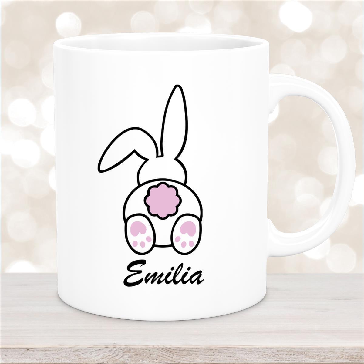 Tasse Ostern - Hase #3 Wunschnamen personalisiert Keramik Weiß