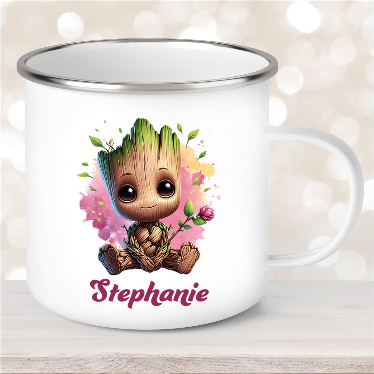 Tasse Baby-Groot #3 Wunschname Emaille Kinderbecher personalisiert