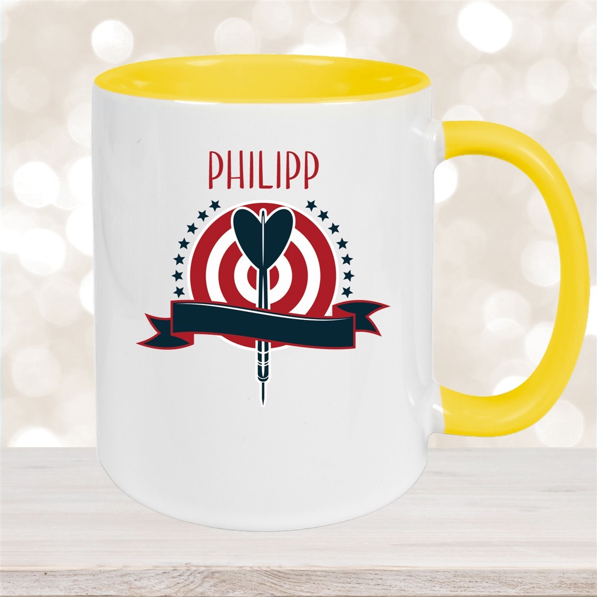 Tasse Dart #4 Wunschname Keramik Kinderbecher personalisiert versch. Farben