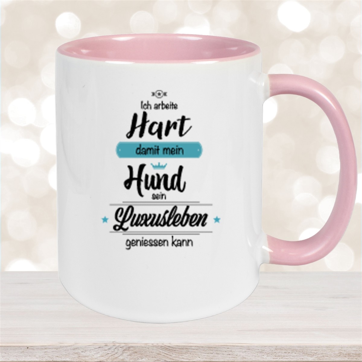 Tasse Wunschname Spruch-Hund #1 Keramik versch. Farben