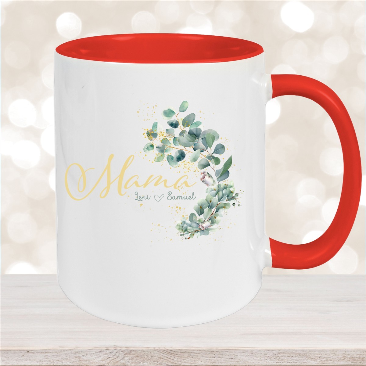 Tasse Muttertag #8 Wunschnamen Keramik Personalisiert versch. Farben
