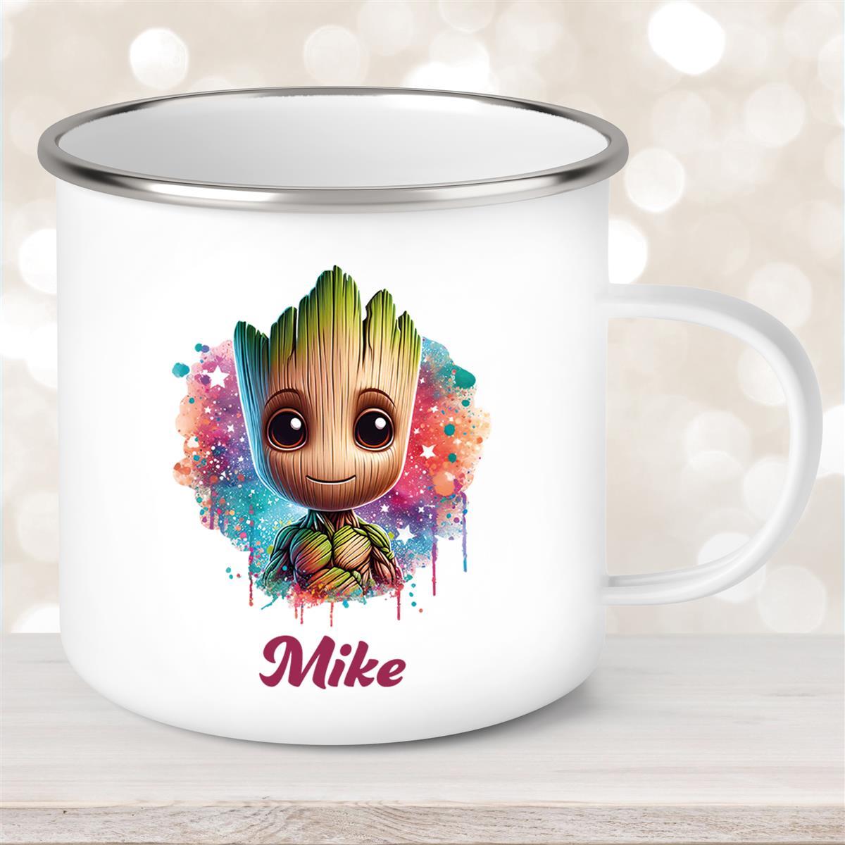 Tasse Baby-Groot #4 Wunschname Emaille Kinderbecher personalisiert