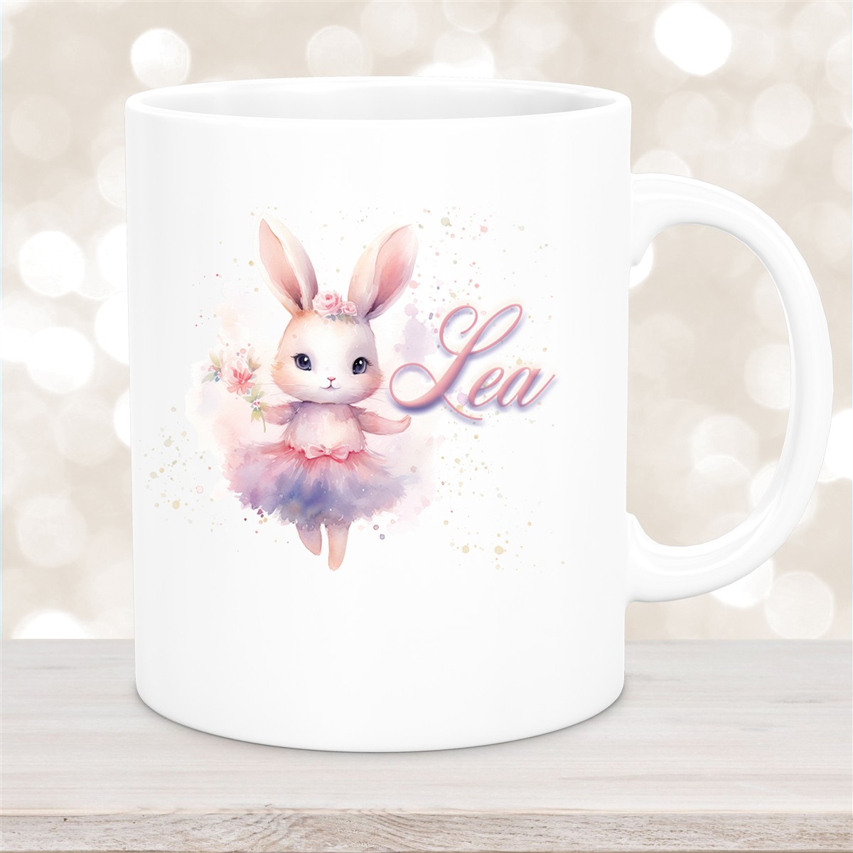 Tasse Ballerina #4 Wunschname Keramik Kinderbecher personalisiert versch. Farben