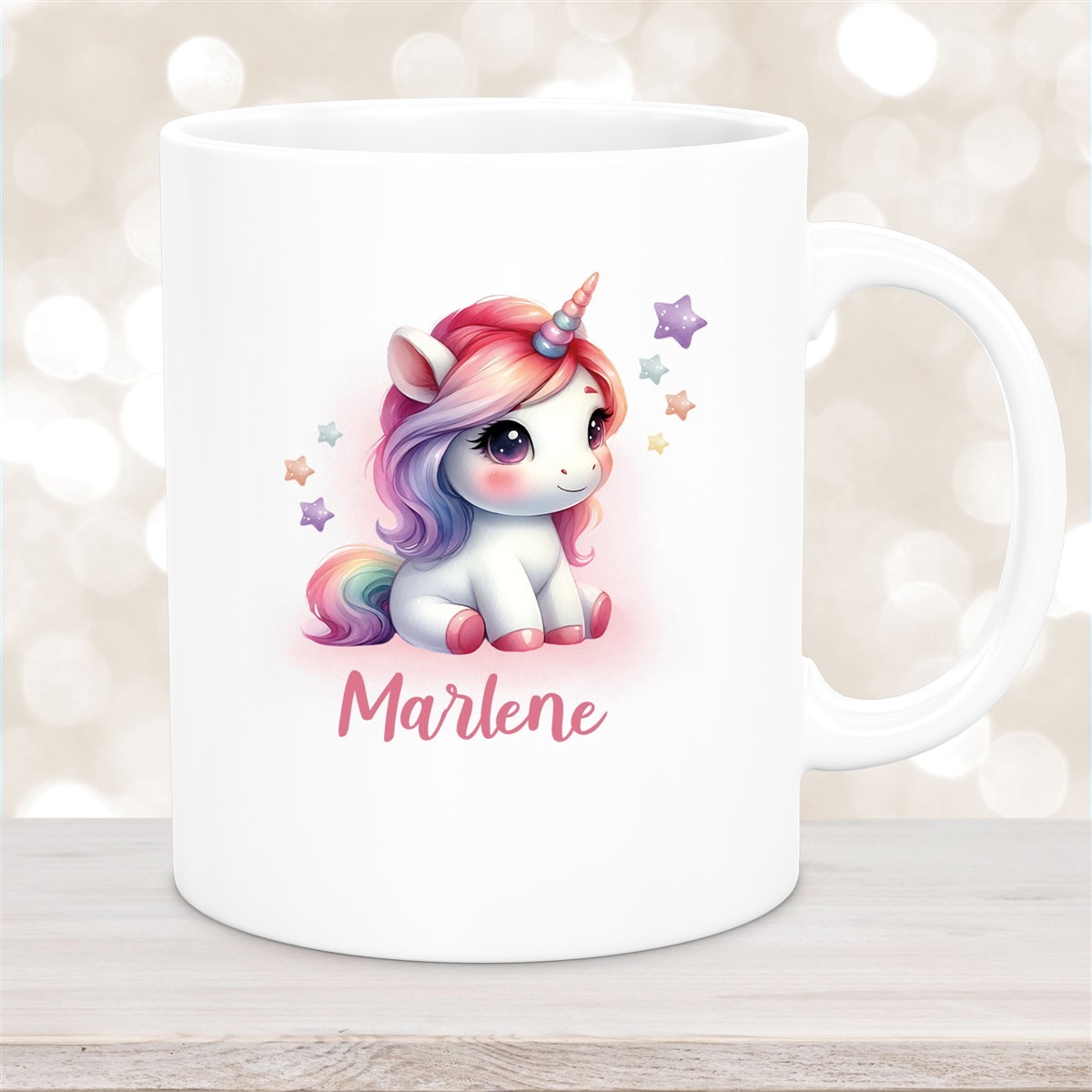 Tasse Einhorn #10 Wunschname Keramik Kinderbecher personalisiert versch. Farben